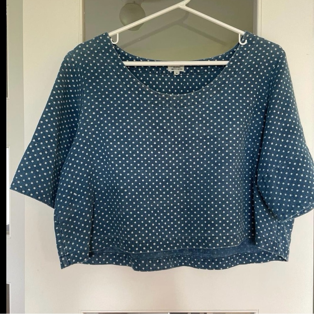 Maiwa cotton polka dot top medium